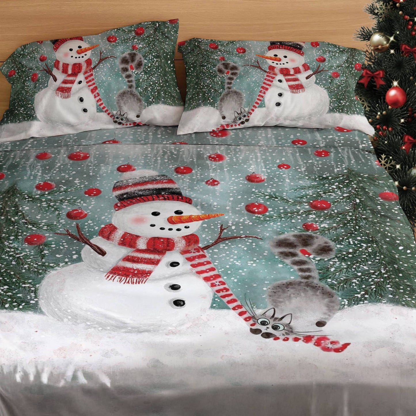 Ensemble de draps Shineful 4 pièces Snowy Friends