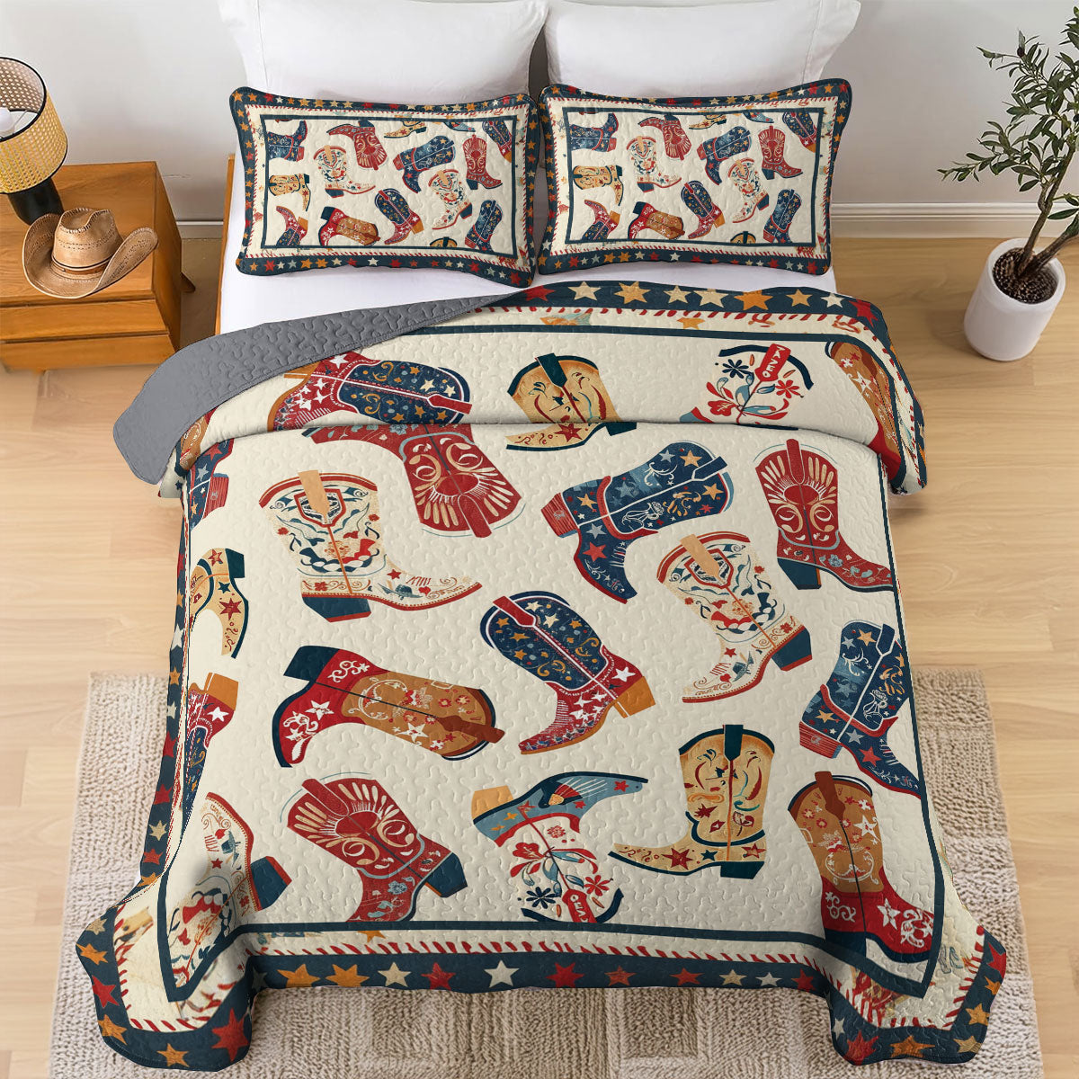 Shineful All Season Quilt 3-Piece Set Western Wanderlust