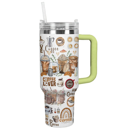 Coffee 40 Oz Shineful™ Tumbler Coffee Holic Nl09 Green 40Oz