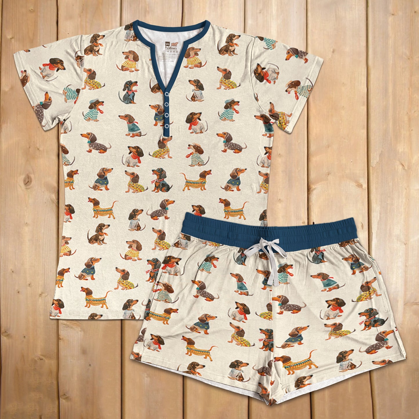 Shineful Pajama Shorts Dachshund Funny