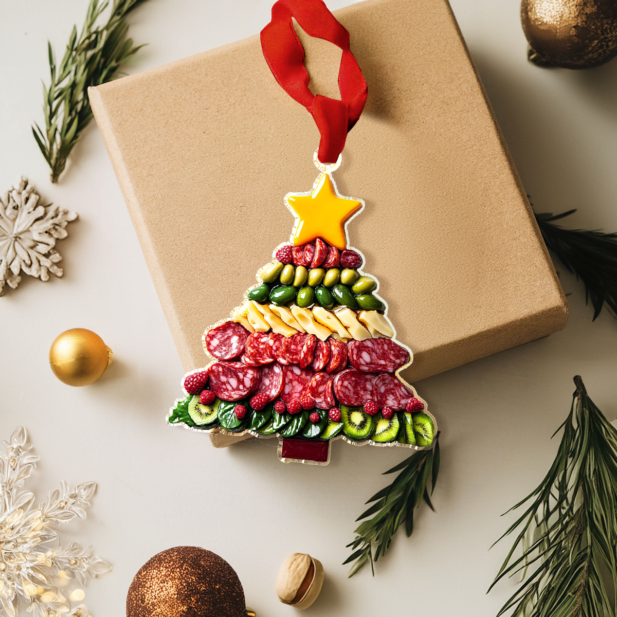 Shineful 2D Acrylic Ornament Charcuterie Christmas Tree