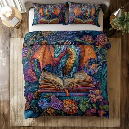 Shineful All Season Quilt 3-Piece Set Magical Dragon