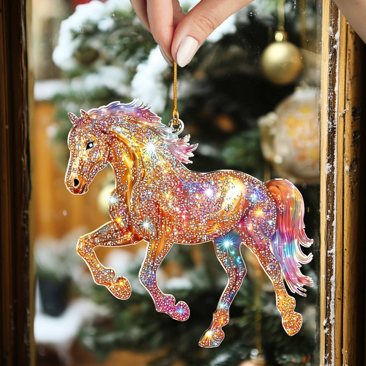 Shineful 2D Acrylic Ornament  Illuminated Unicorn