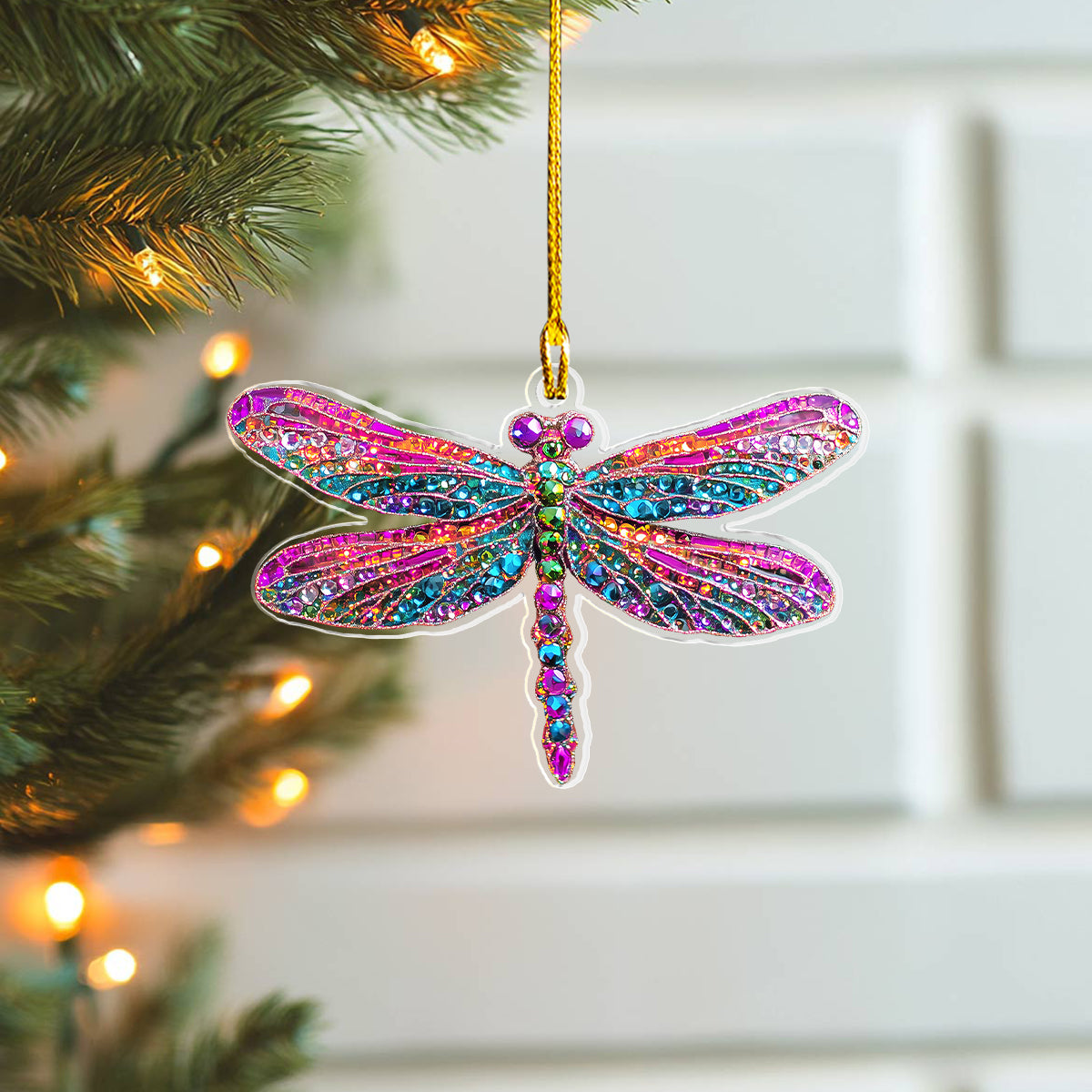 Shineful 2D Acrylic Ornament Sparkling Dragonfly Collection