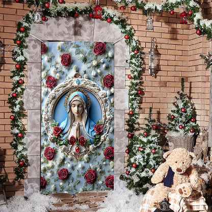 Shineful Door Cover - Sacred Heart Virgin Mary