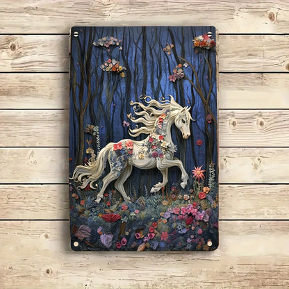 Shineful 2D Metal Sign Horse Mystical Equine Dreams