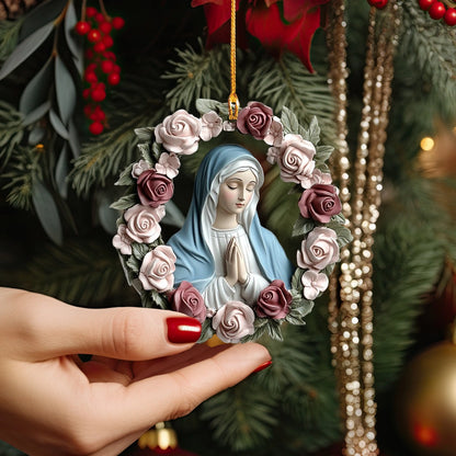 Shineful Acrylic Ornament Holy Mary Rose Wreath