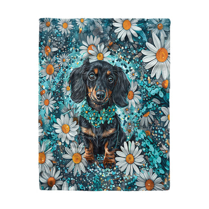 Shineful Fleece Blanket Dachshund Daisy