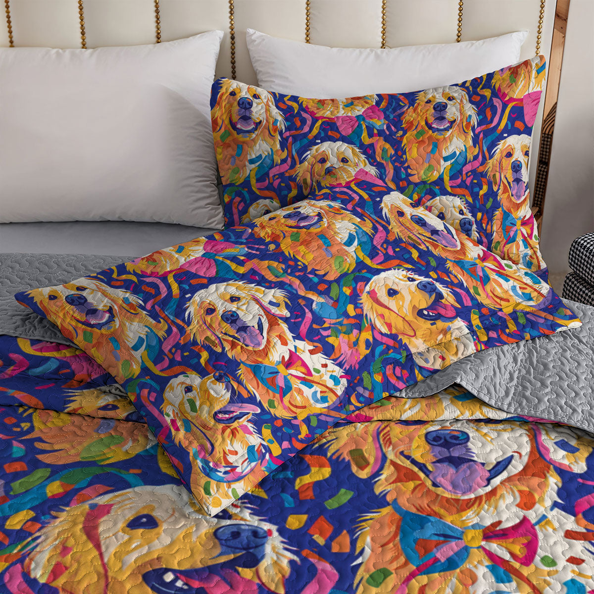 Shineful All Season Quilt 3-Piece Set Golden Celebration