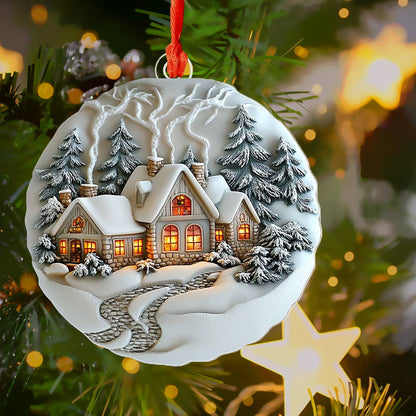 Shineful 2D Acrylic Ornament Winter Village