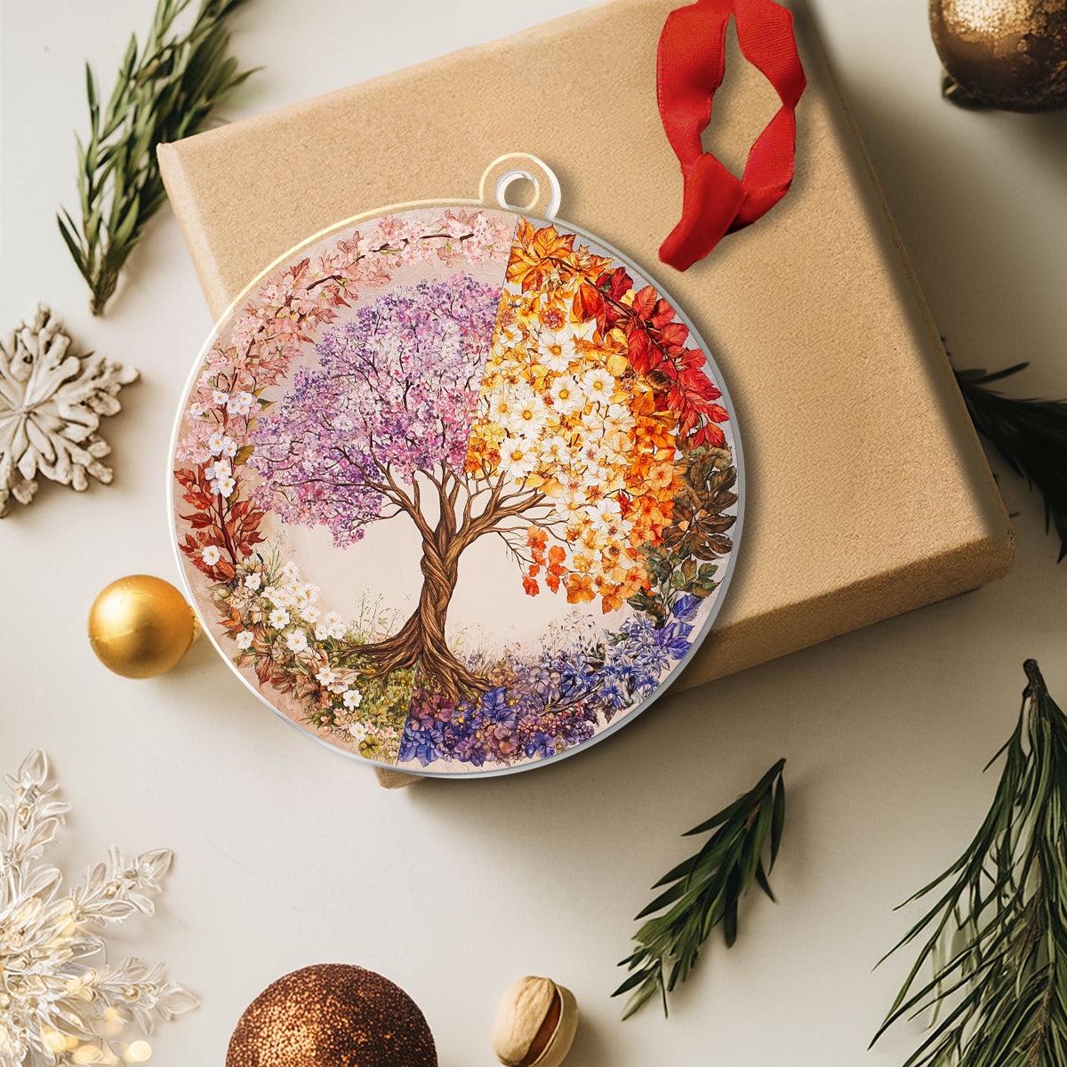 Shineful 2D Acrylic Ornament - Four Seasons Tree of Life