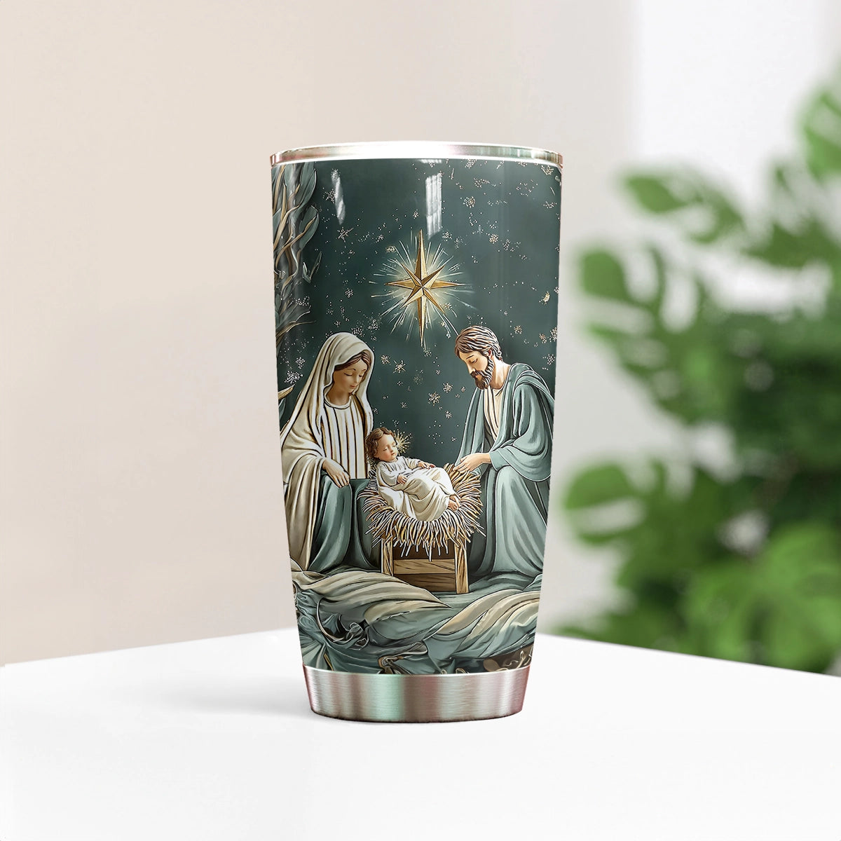 Shineful 20oz Tumbler - Divine Silent Night Nativity