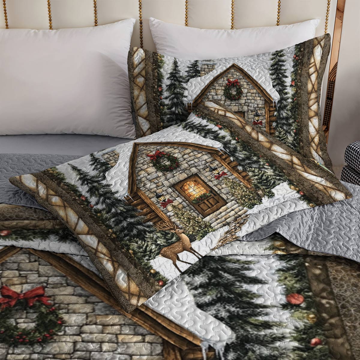 Shineful All Season Quilt 3-Piece Set Cozy Cabin