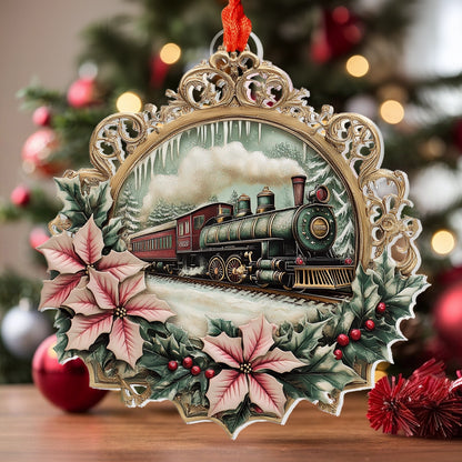 Shineful 2D Acrylic Ornament - Classic Christmas Train