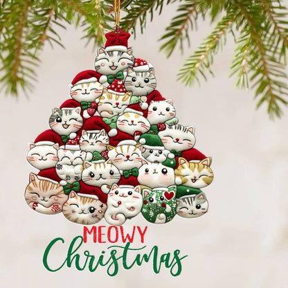 Shineful 2D Acrylic Ornament Meowy Christmas