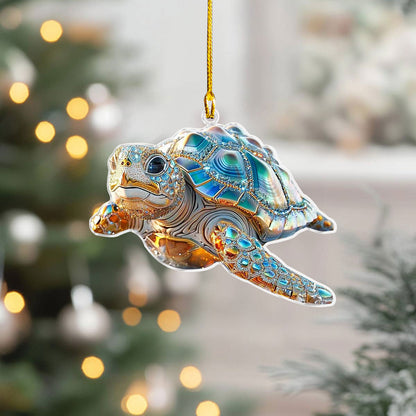 Shineful 2D Acrylic Ornament Charming Turtle