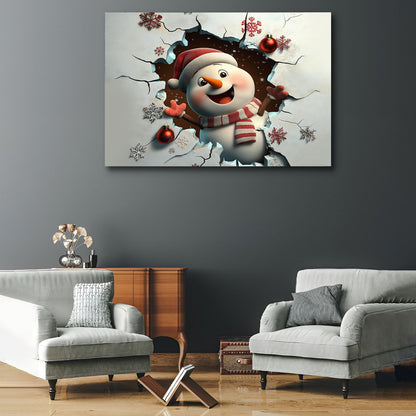 Shineful 2D Metal Sign Happy Snowman