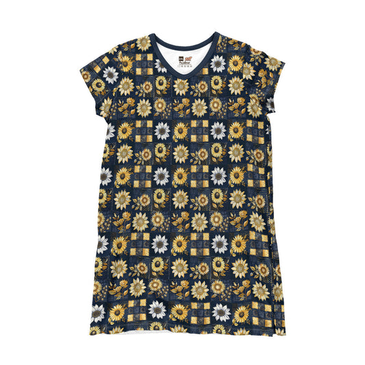 Shineful V-neck Nightshirts Inelegance Sunflowers