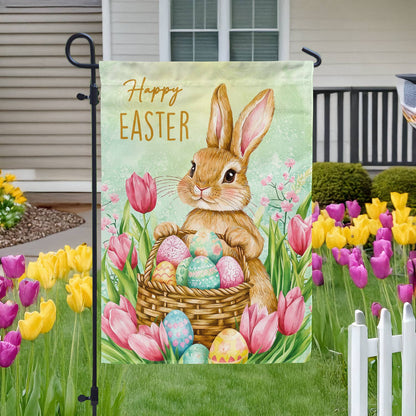 Shineful Garden Flag 12" x 18" - Easter Bunny Garden Flag