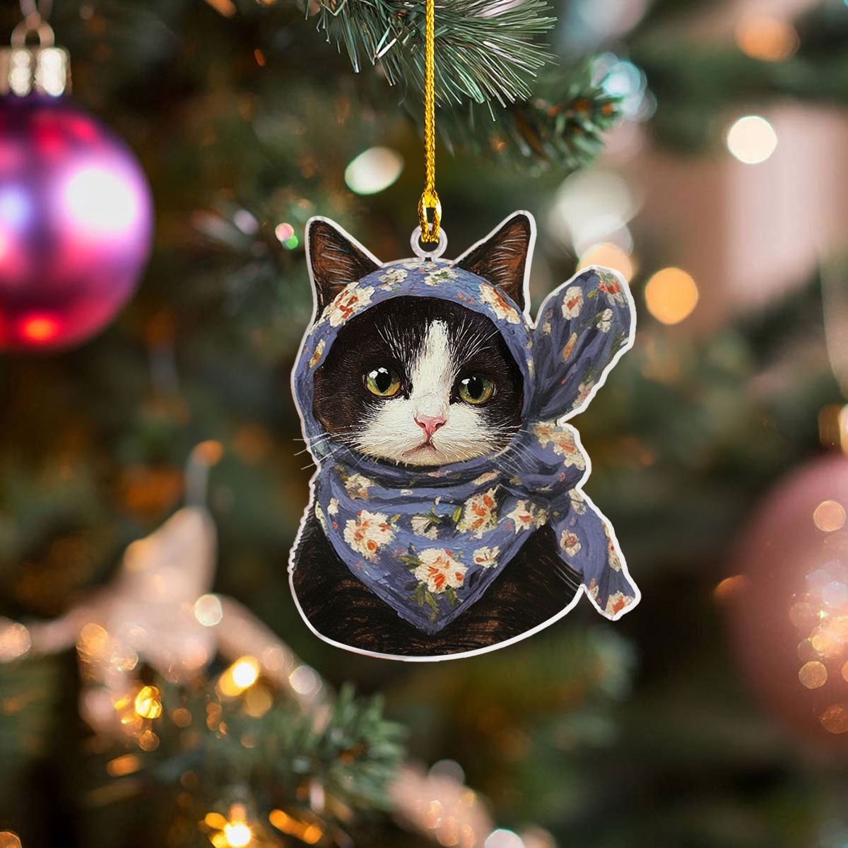 Shineful 2D Acrylic Ornament Meow Holiday