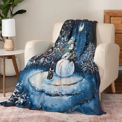 Shineful Fleece Blanket Frosty Night