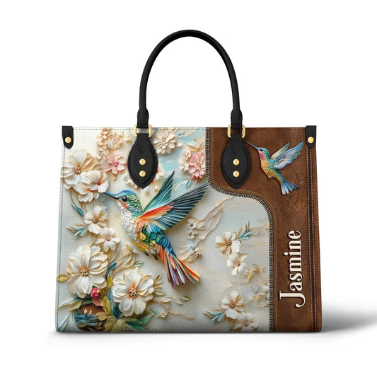 Shineful Leather Bag Personalized Wings of Bloom