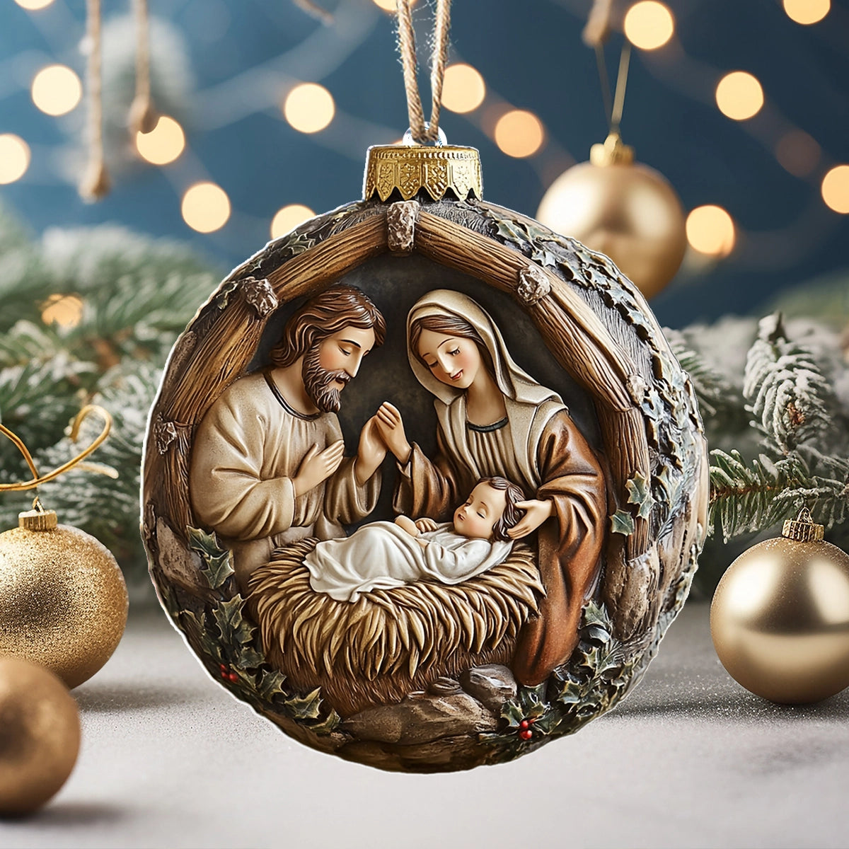 Shineful 2D Acrylic Ornament Holy Night Nativity