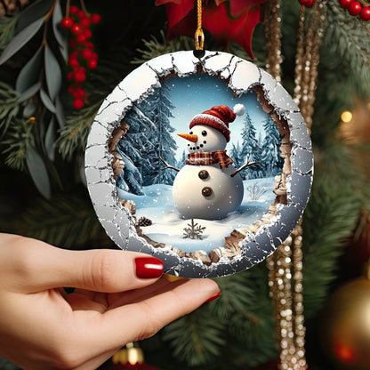 Shineful Acrylic Ornament Custom Photo Christmas Snowy Winter Joy