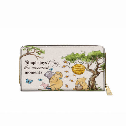 Shineful Leather Clutch Purse With Wristlet Strap Handle Sweet Moments