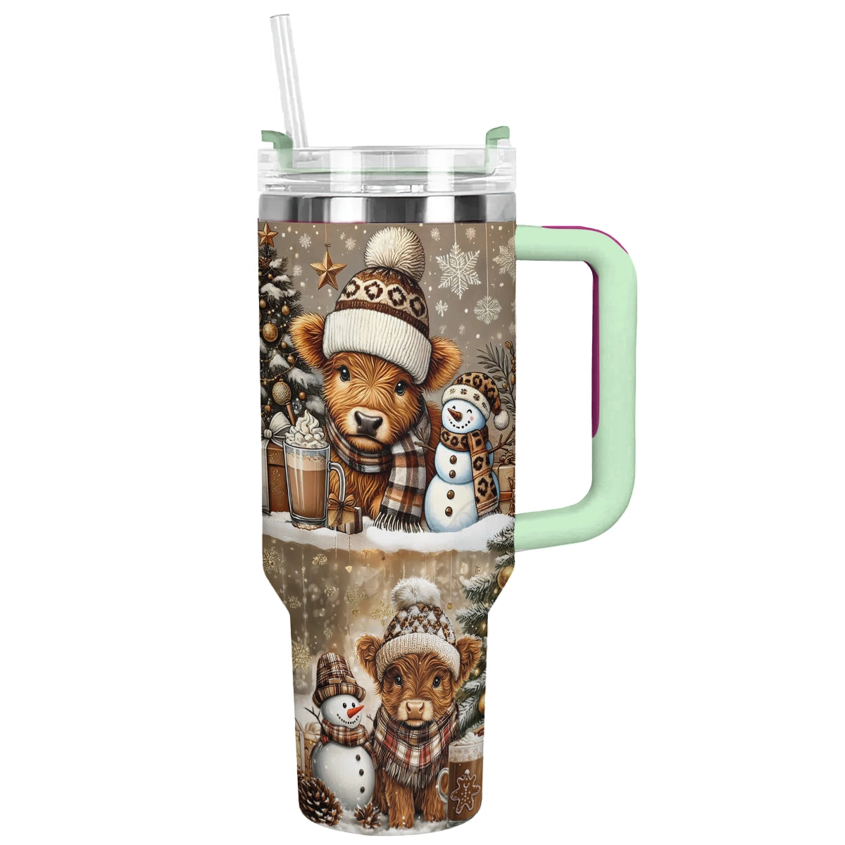 Shiny Tumbler Cozy Cow Winter Wärme Edition