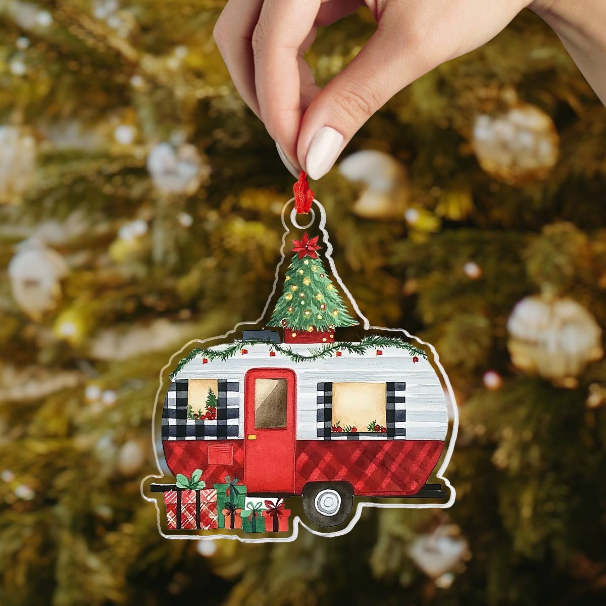 Shineful Acrylic Ornament Holiday Camper