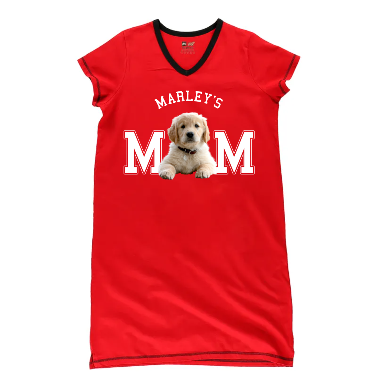 Dog Lovers - Dad/Mom Basic Personalized Women’s V-Neck Nightshirts V-Neck Women’s Nightshirts