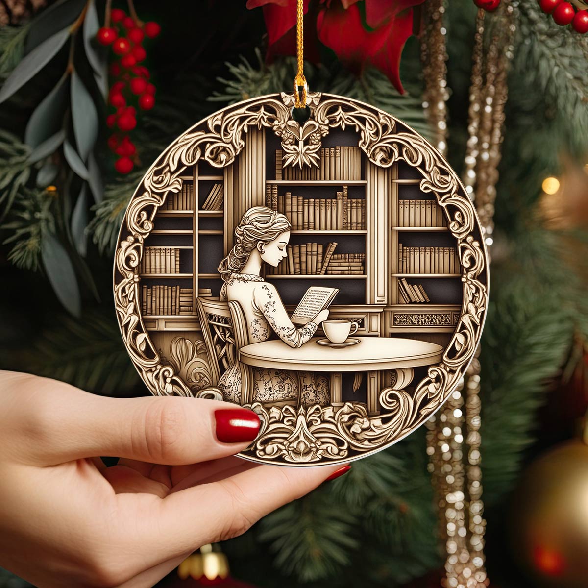 Shineful 2D Acrylic Ornament Bookworm's Dream