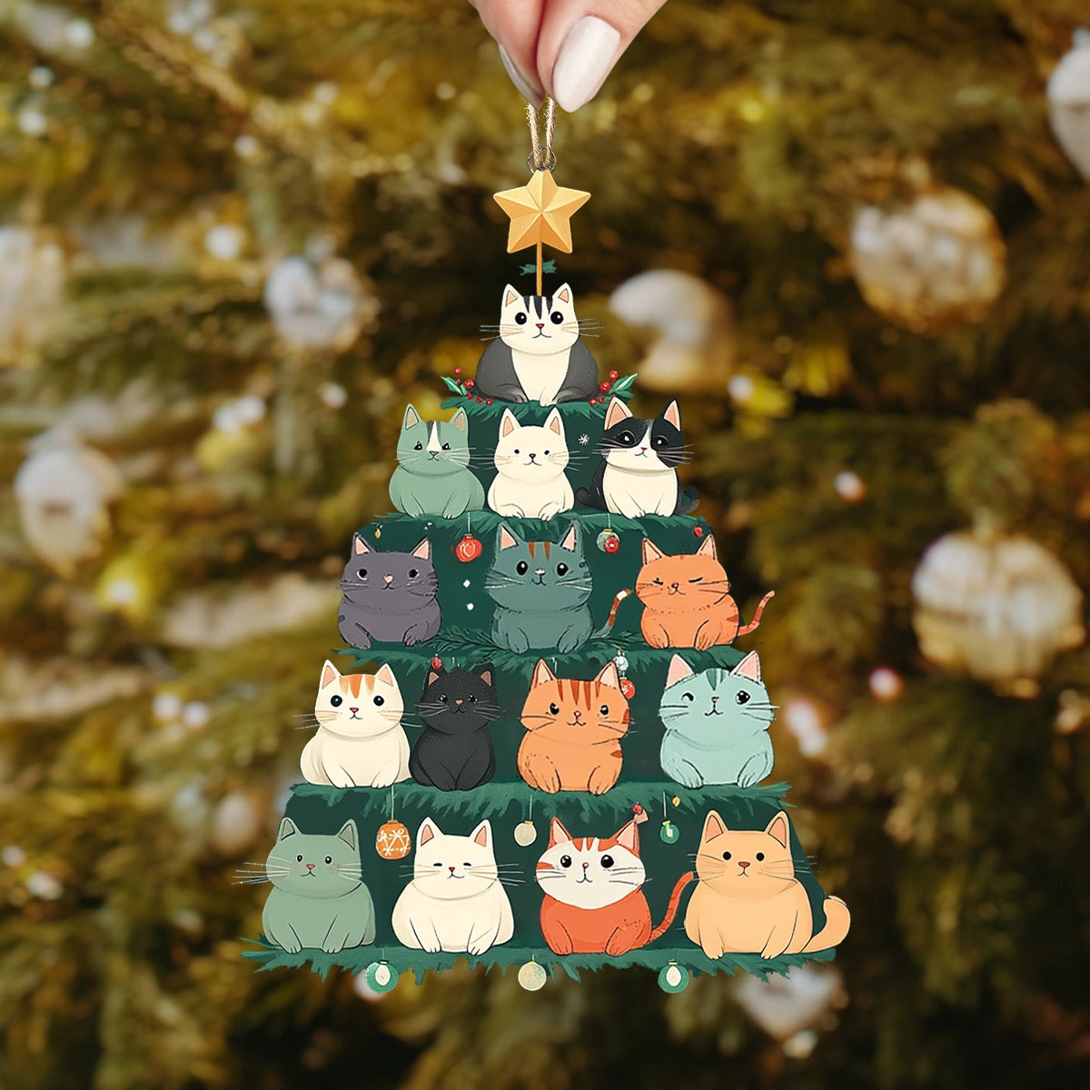 Shineful Acrylic Ornament Catmas Tree of Joy