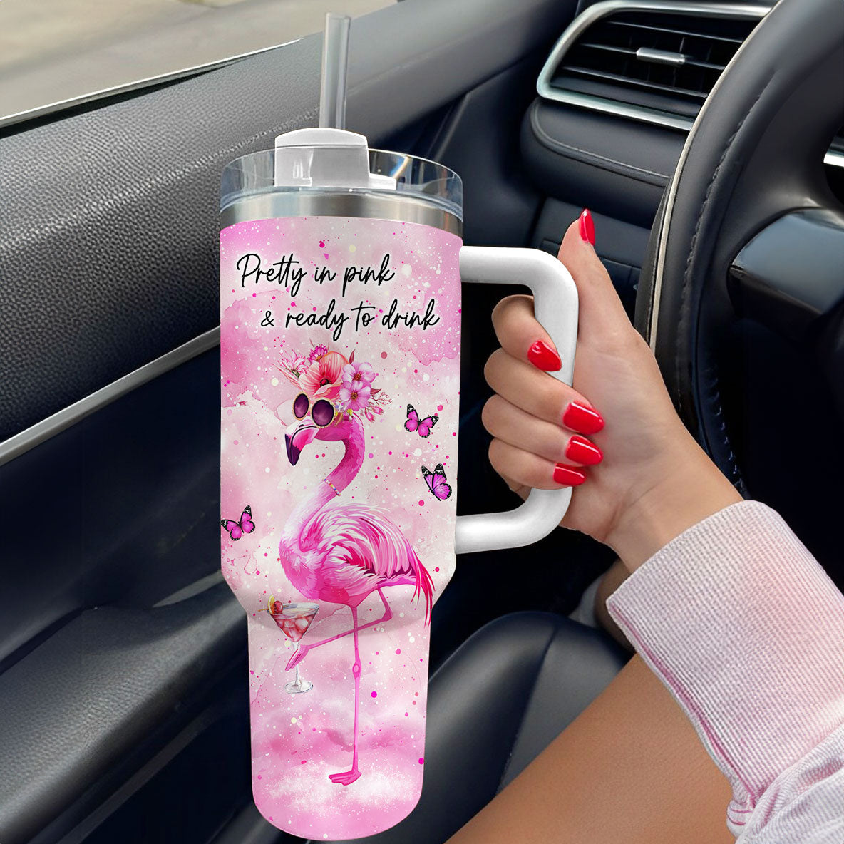 Shineful Tumbler Pretty In Pink Flamingo