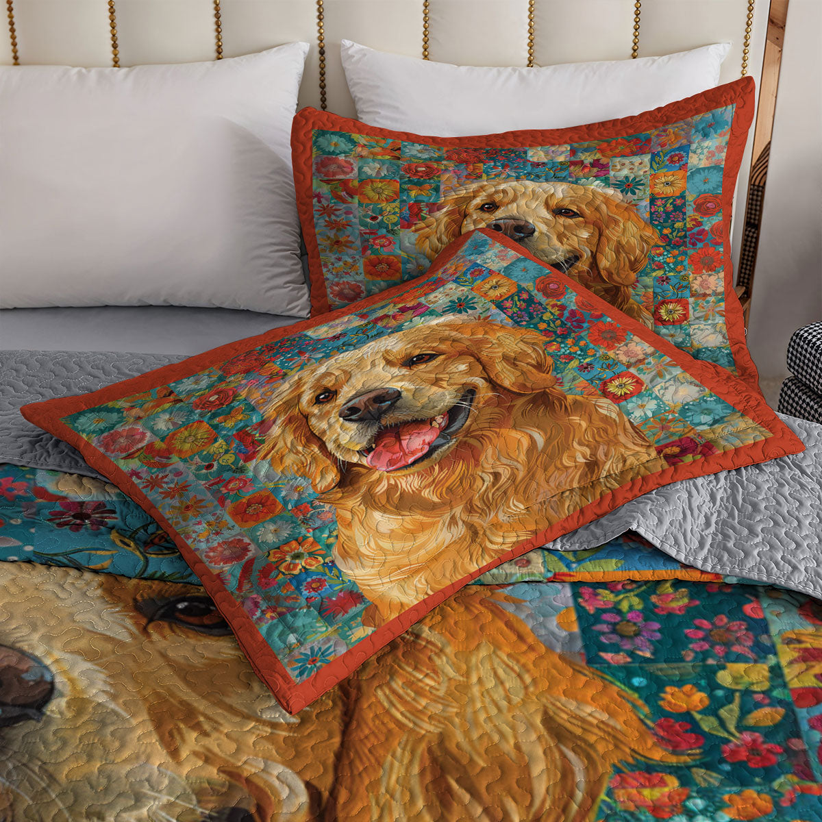 Shineful All Season Quilt 3-Piece Set Furry Floral