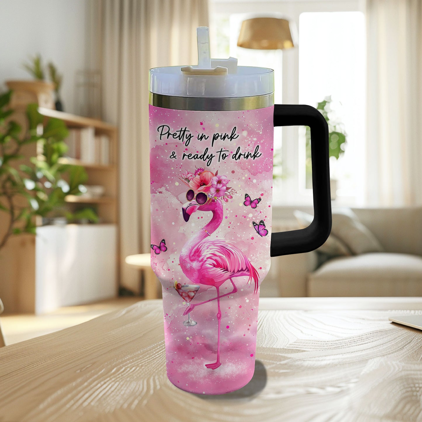 Shineful Tumbler Pretty In Pink Flamingo