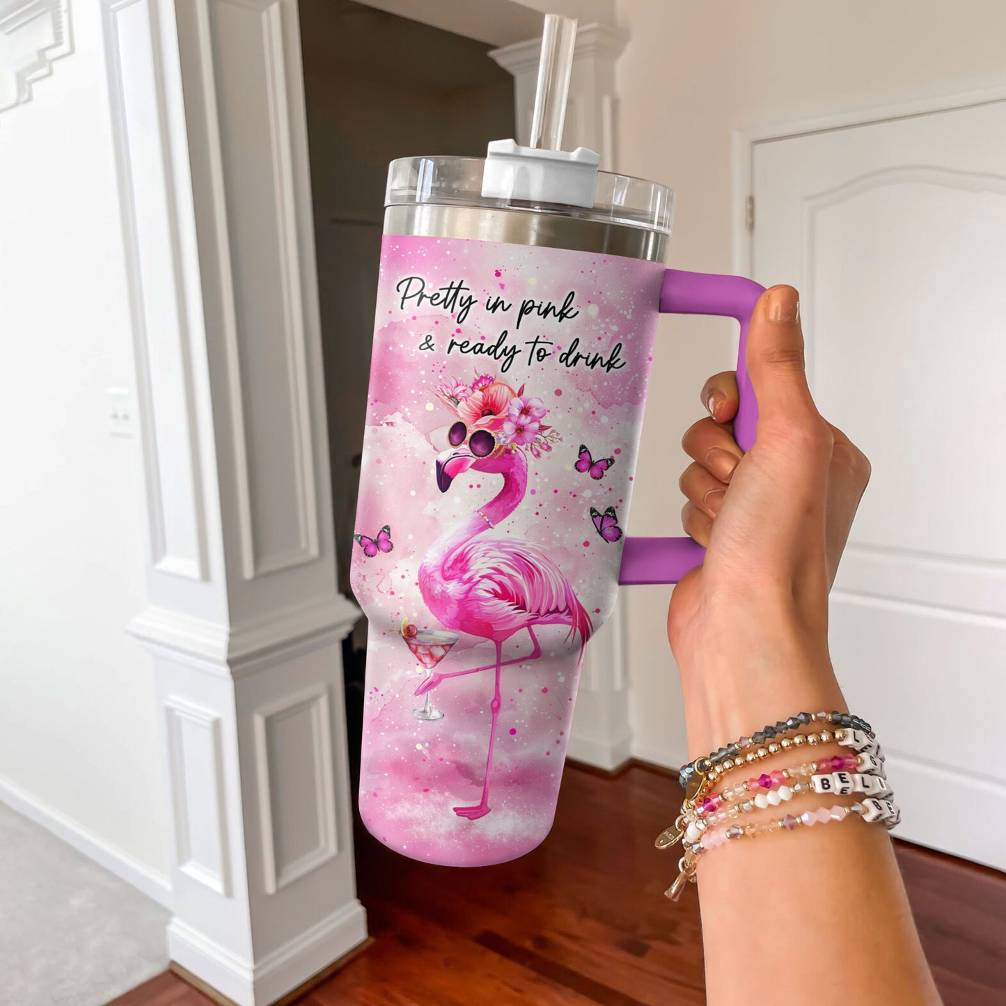 Shineful Tumbler Pretty In Pink Flamingo