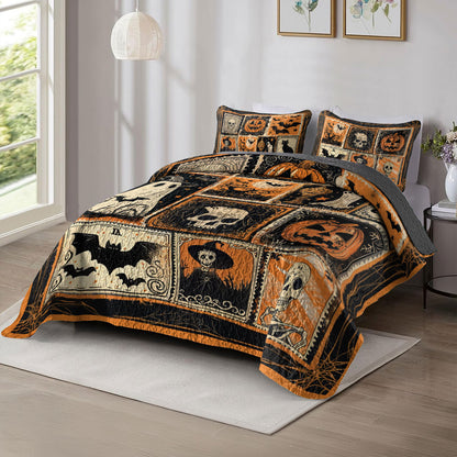 Shineful All Season Quilt 3-Piece Set Mystic Halloween Charm