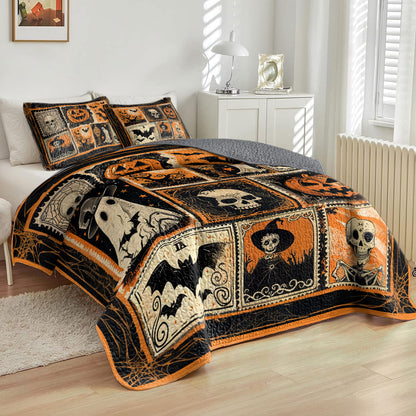 Shineful All Season Quilt 3-Piece Set Mystic Halloween Charm