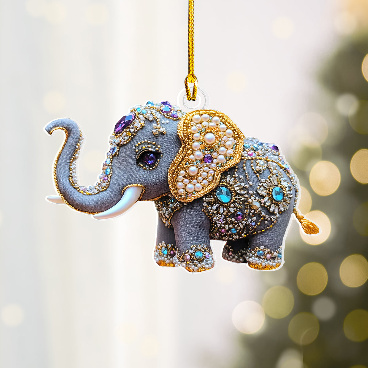 Shineful 2D Acrylic Ornament Twinkling Elephant