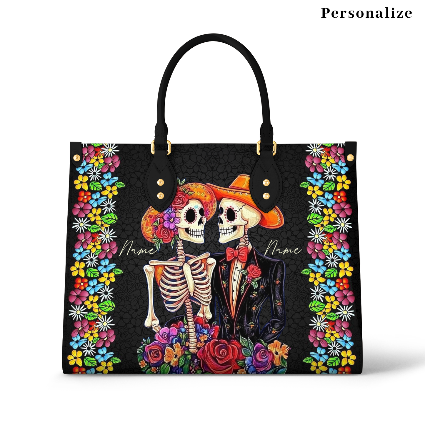 Shineful Leather Bag Vibrant Skull Romance