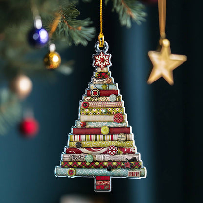 Shineful 2D Acrylic Ornament Fabric Stack Tree