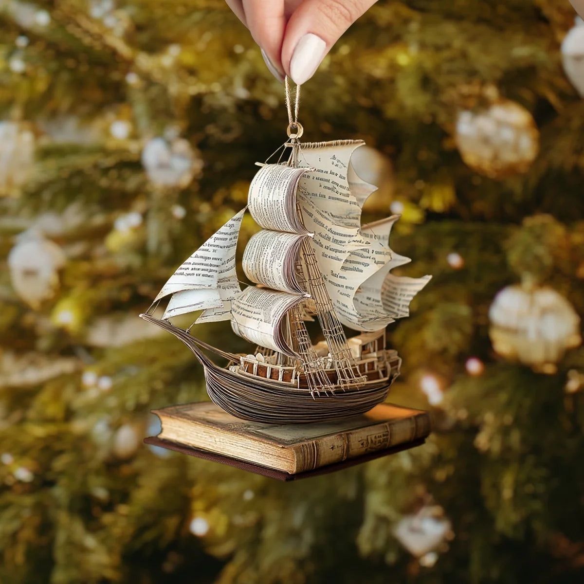 Shineful 2D Acrylic Ornament The Ship of Knowledge