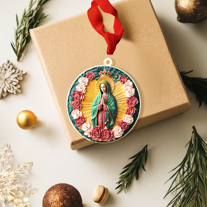 Shineful 2D Acrylic Ornament Our Lady of Guadalupe Embrace