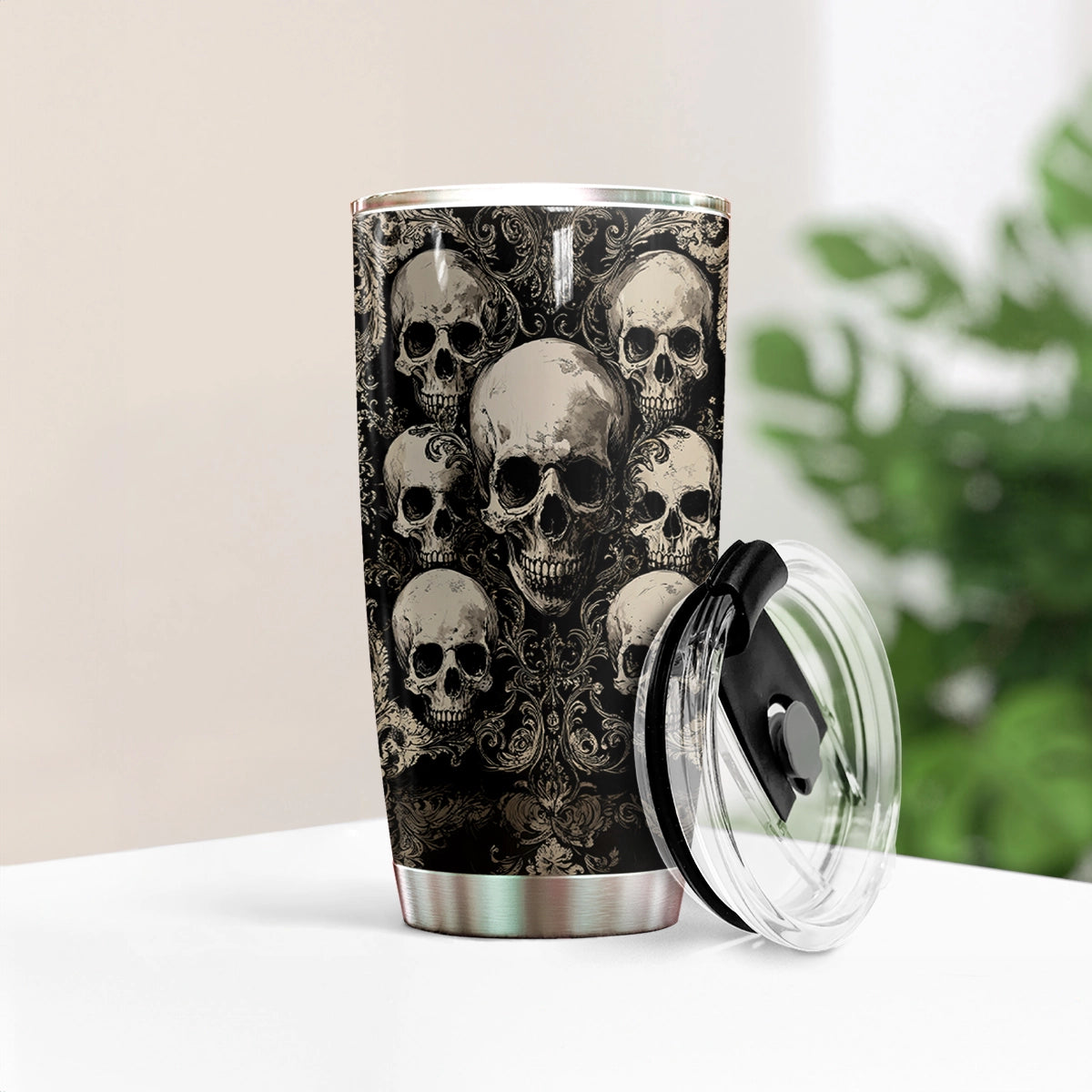 Shineful 20oz Tumbler - Gothic Skull Majesty