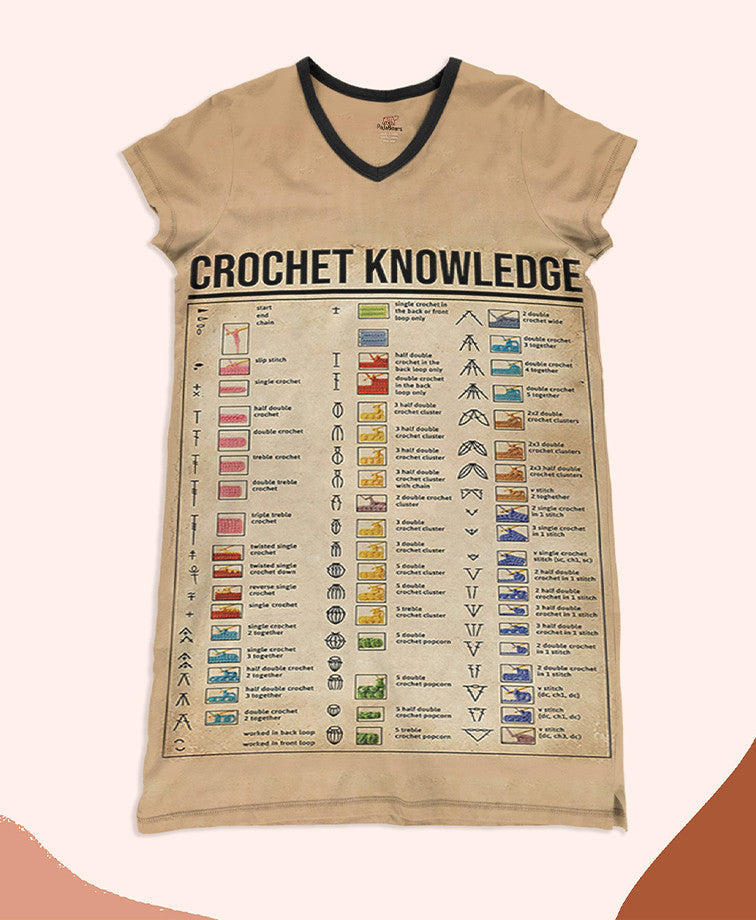 Crochet Shineful® V-Neck Nightshirts Knowledge V2 Nt10