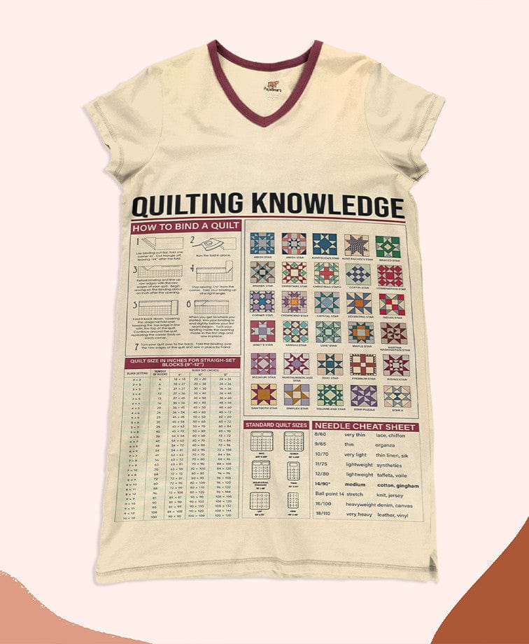 Quilting Shineful® V-Neck Nightshirts Knowledge Nt10