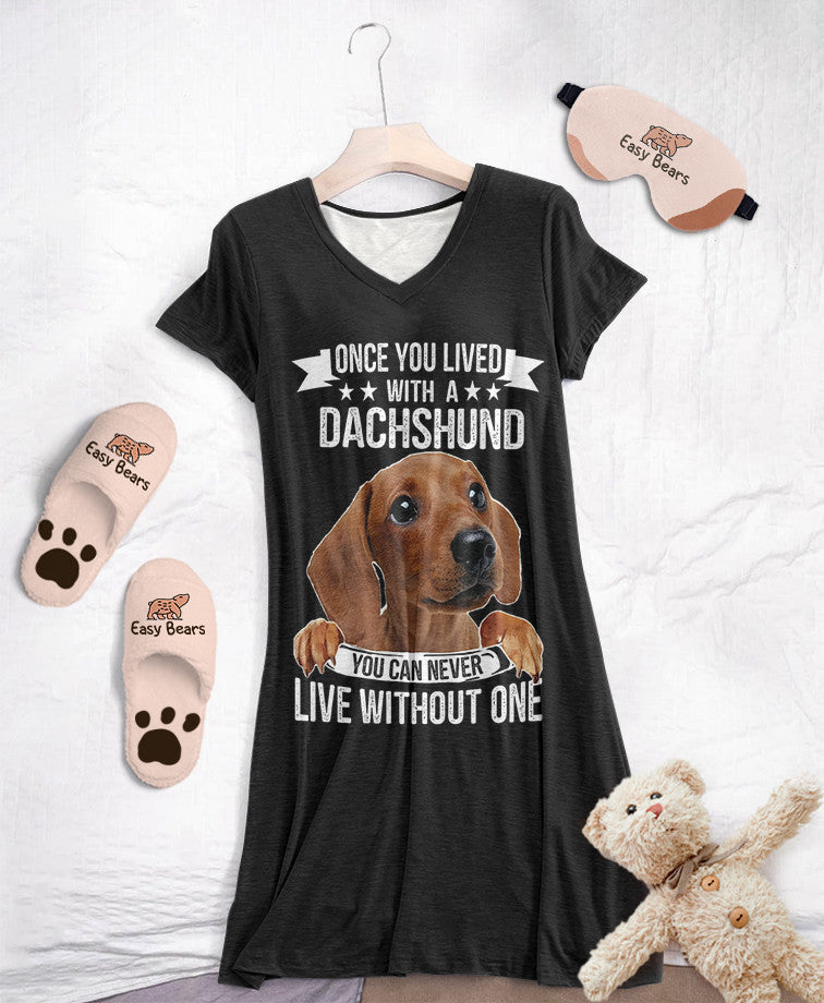 Dachshund Pajabears® V-Neck Nightshirts Can’t Live Without One Hg23