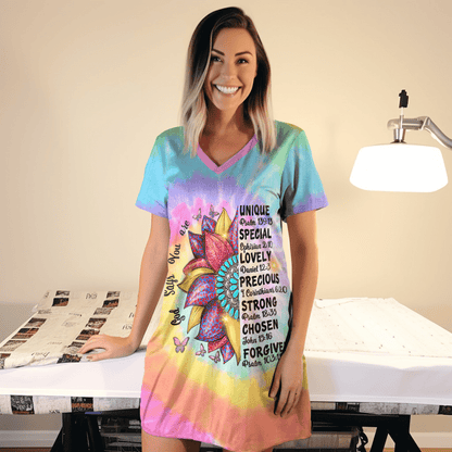 Sunflower Pajabears® V-Neck Nightshirts God Says Kl9